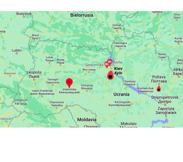 Mapa de Kiev (Ucrania). Fuente: Google Maps